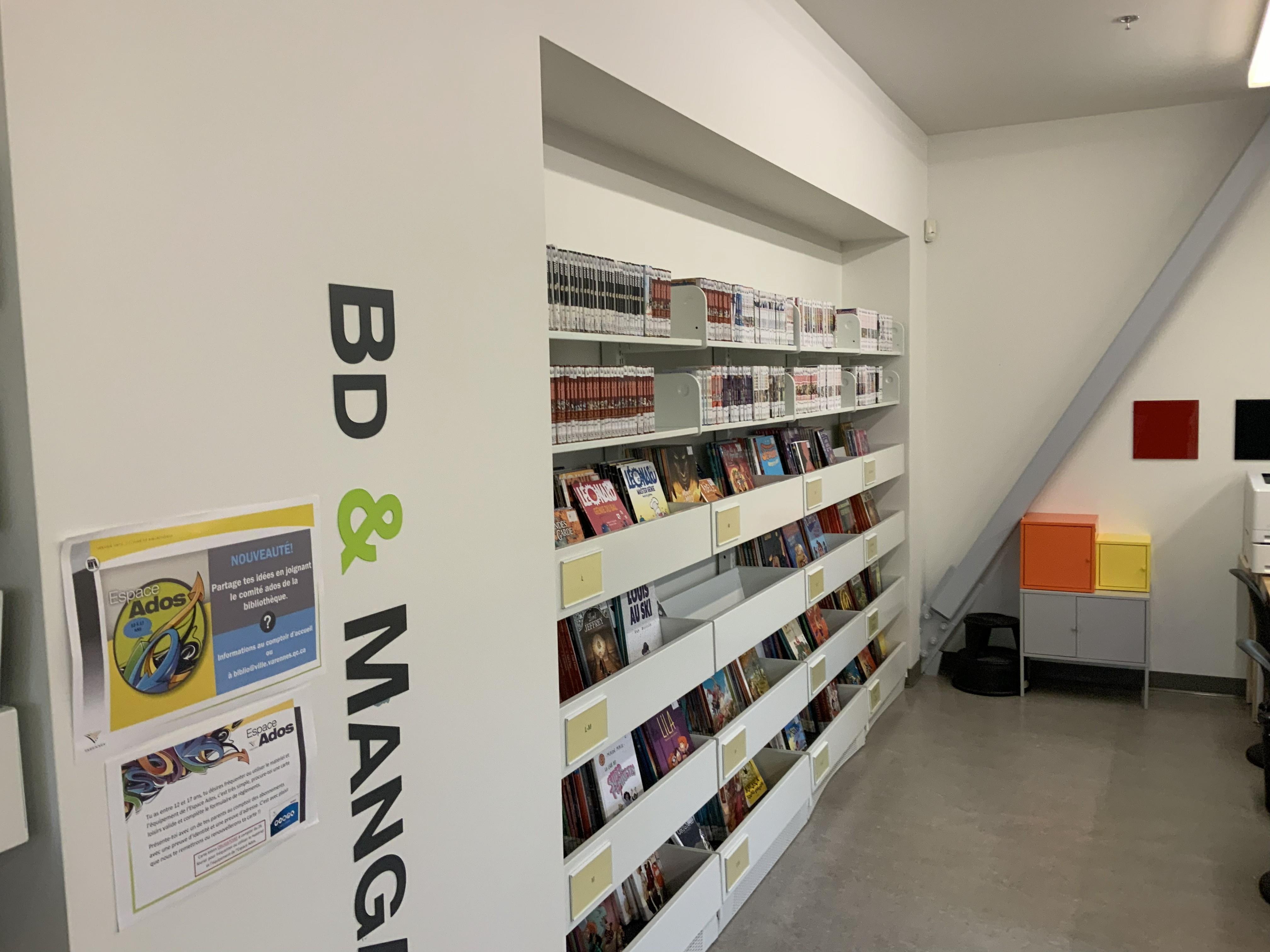Special shelving units to showcase comic books...
