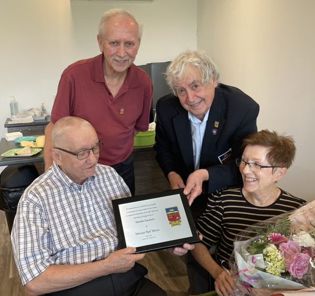 At the end of our AGM, a commemorative plaque was presented to Réal Messier (M 85)to formalize his appointment as an Honorary Member of our association…