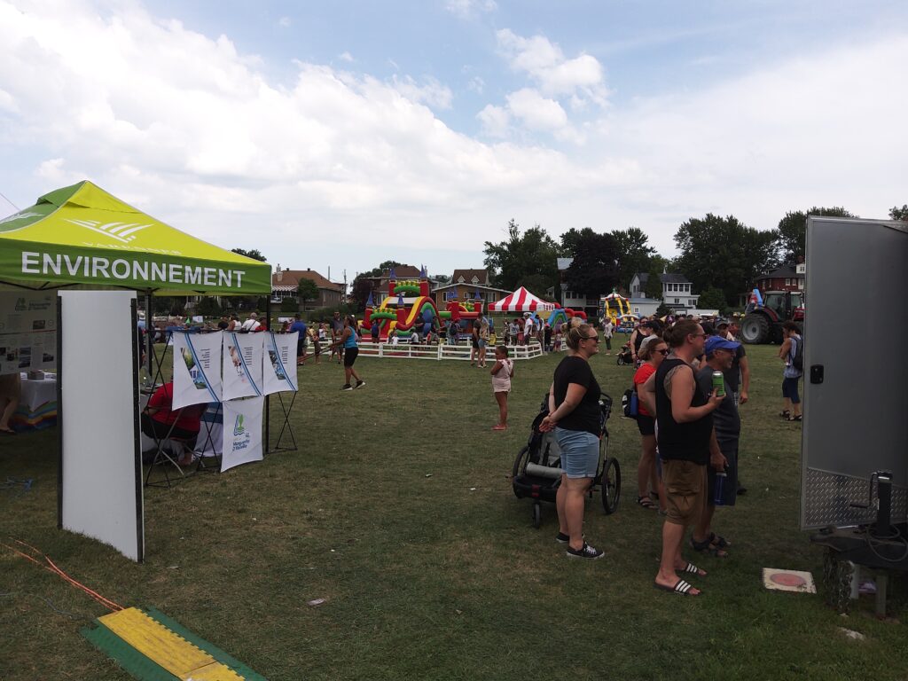 Bustling activity and refreshment booths!