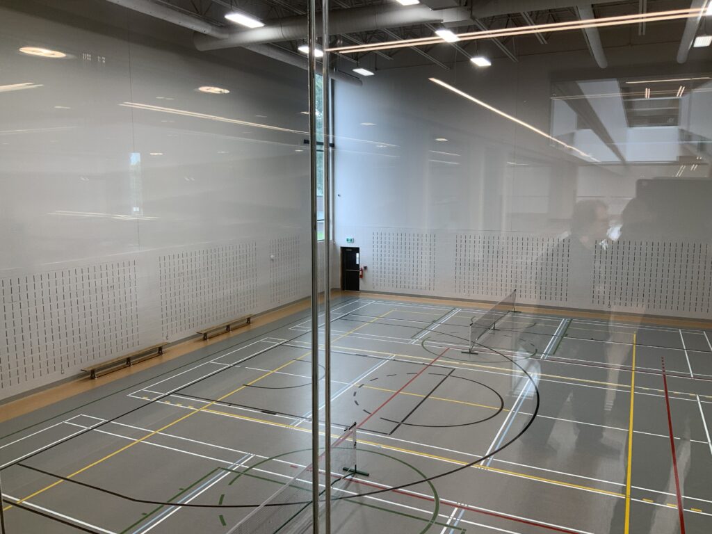 Halls for practicing various group sports...