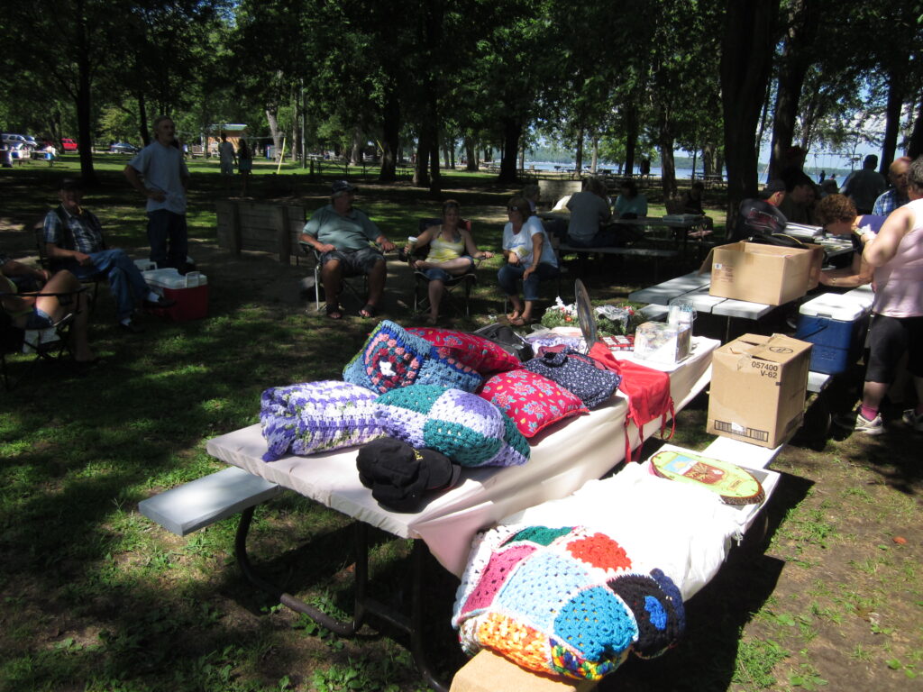 Many door prizes provided by the participants are the envy of everyone!