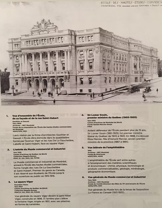 The building formerly housed the École des Hautes Études Commerciales.