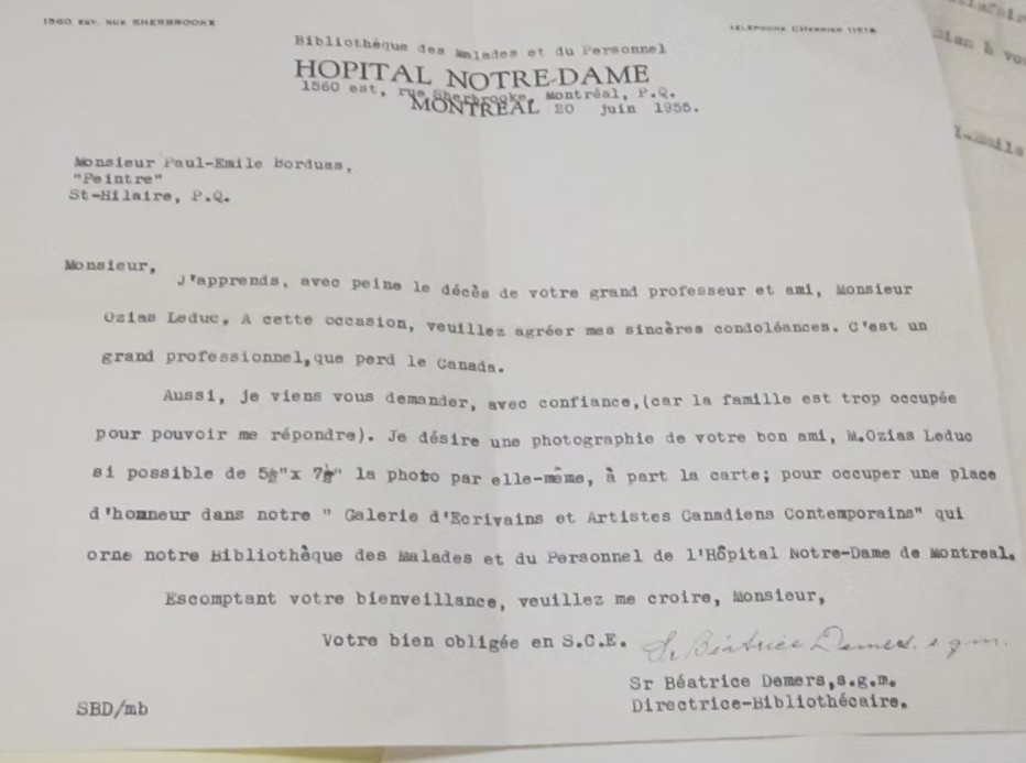 Documents of Gabrielle Messier (1904–2003) held at the Archives.